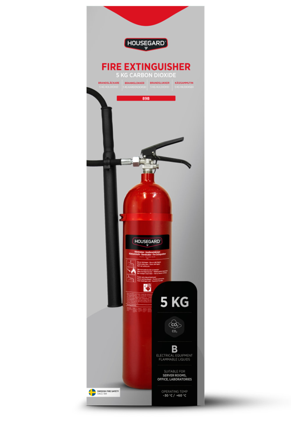 Hiilidioksidisammutin 5 kg Housegard - Image 2