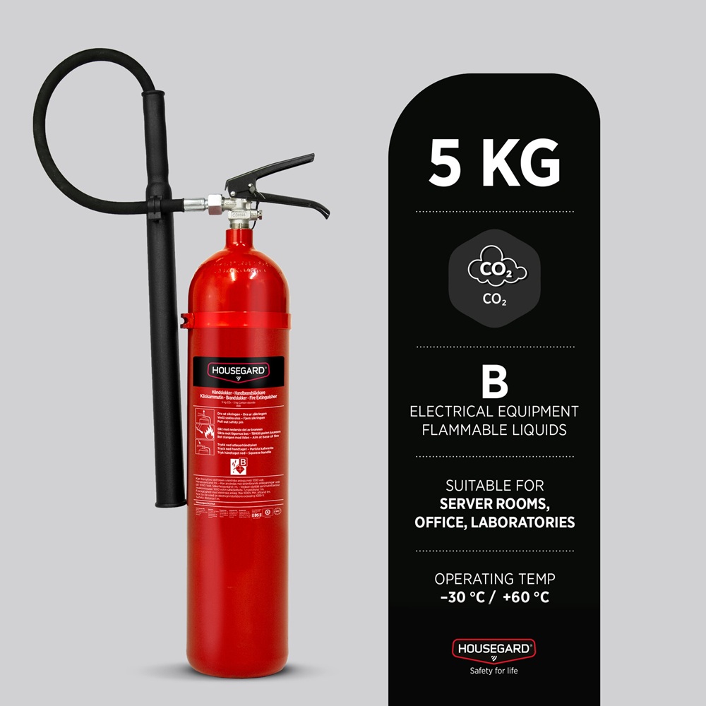 Hiilidioksidisammutin 5 kg Housegard - Image 4