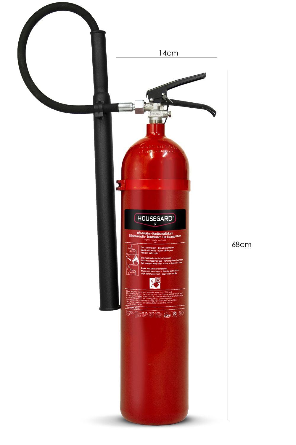 Hiilidioksidisammutin 5 kg Housegard - Image 3