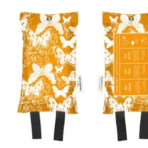 Oranssit perhoset leikittelevät sammutuspeitteellä