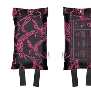 Jännittävä pinkki lintukuosi mustalla taustalla