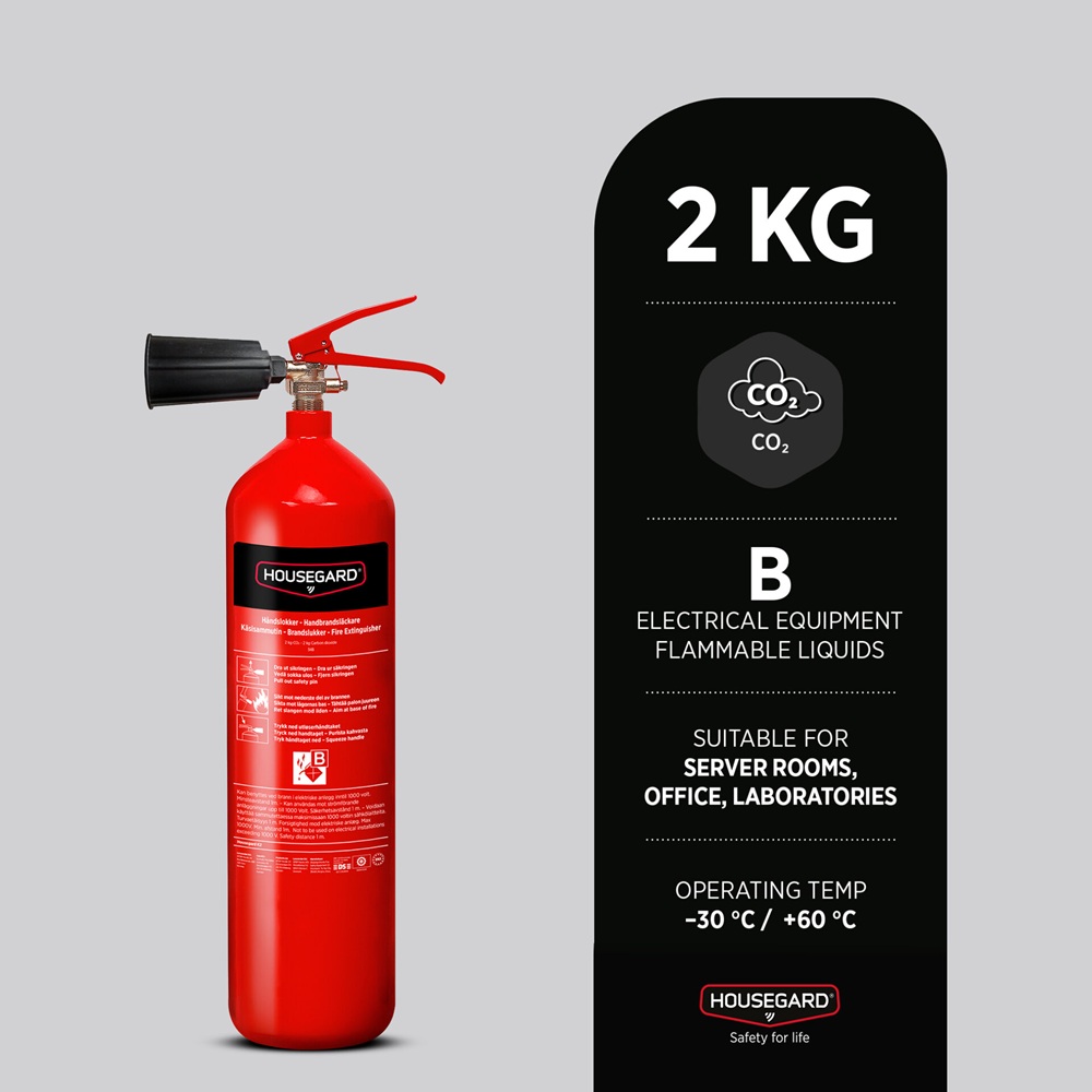 Hiilidioksidisammutin 2 kg Housegard - Image 2