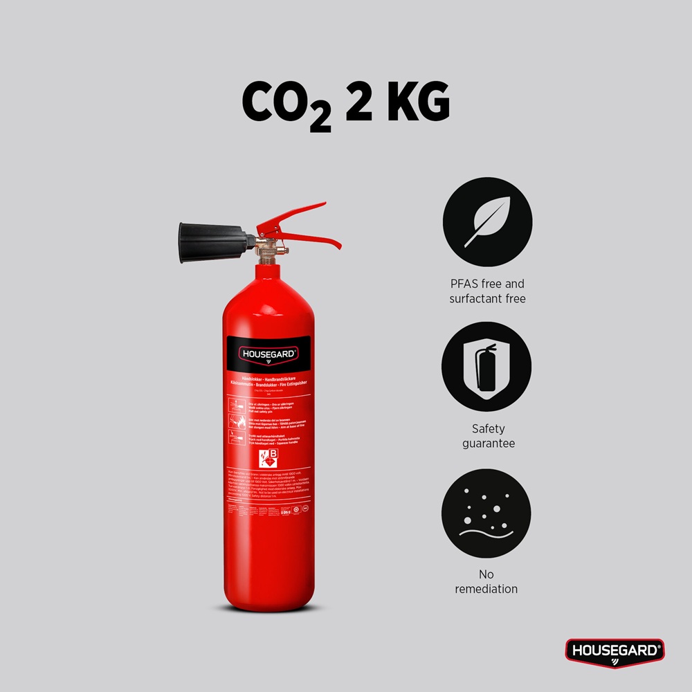 Hiilidioksidisammutin 2 kg Housegard - Image 3