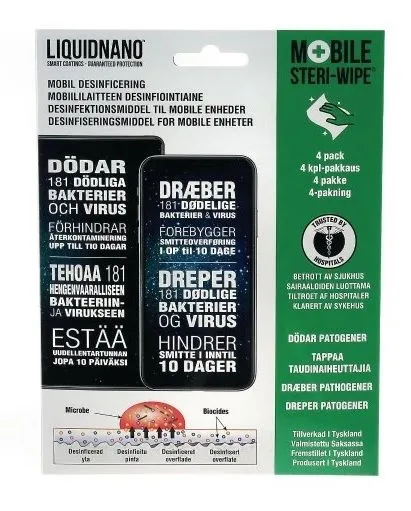 Tehokas desinfiointiliina älylaitteiden ruuduille