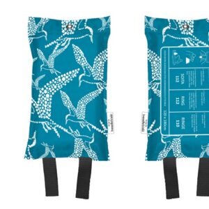 Valloittava turkoosi Tiira-design kuosi sammutuspeitteelle